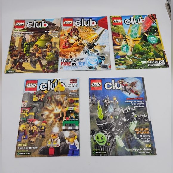 Lego Other - 5 Issues of Lego Club Magazine